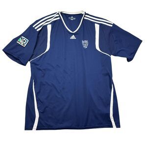 ADIDAS Jersey Men's 2XL Blue White MLS 2013 All Star Game Short Sleeve Climacool
